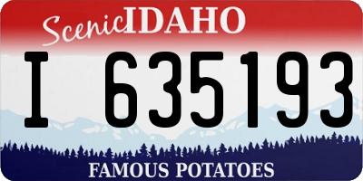 ID license plate I635193