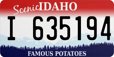 ID license plate I635194