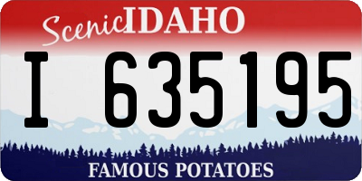 ID license plate I635195