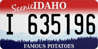 ID license plate I635196
