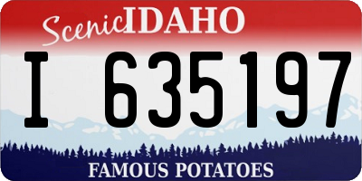 ID license plate I635197