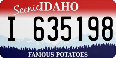 ID license plate I635198