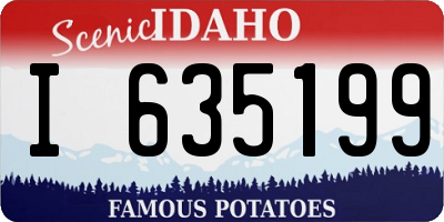 ID license plate I635199