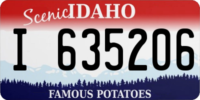 ID license plate I635206