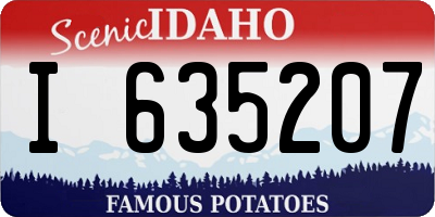 ID license plate I635207