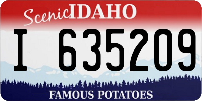 ID license plate I635209
