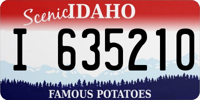 ID license plate I635210