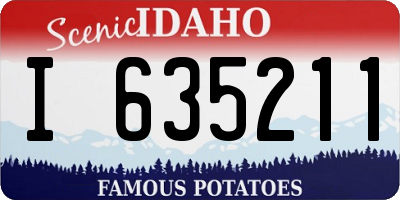 ID license plate I635211