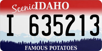 ID license plate I635213