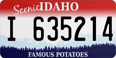 ID license plate I635214
