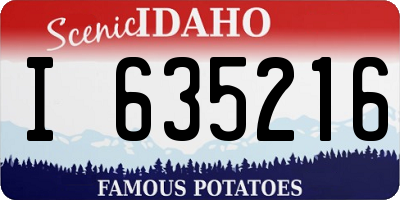 ID license plate I635216