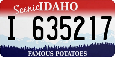 ID license plate I635217