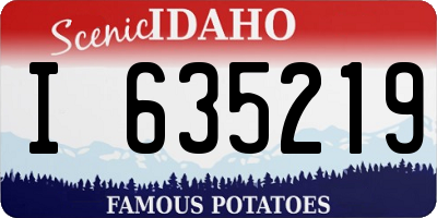 ID license plate I635219