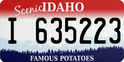 ID license plate I635223