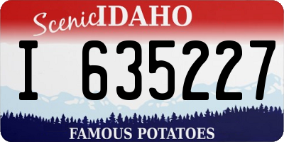 ID license plate I635227