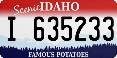 ID license plate I635233