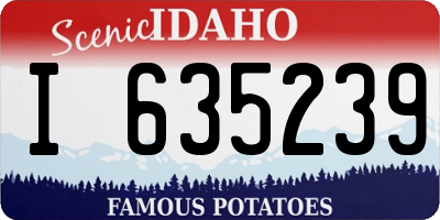 ID license plate I635239