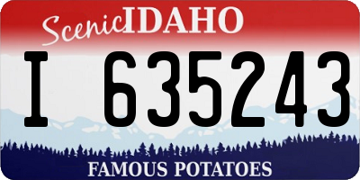 ID license plate I635243