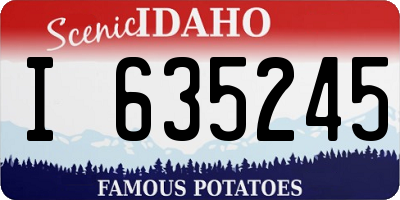 ID license plate I635245