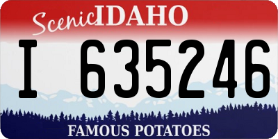 ID license plate I635246