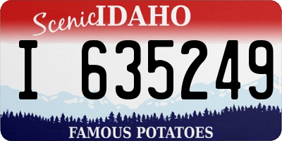 ID license plate I635249