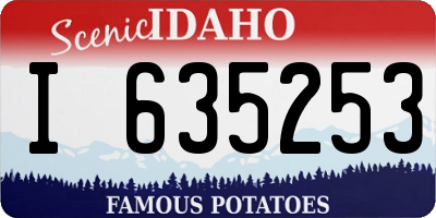 ID license plate I635253
