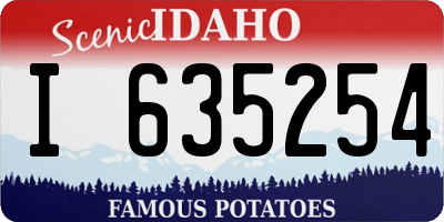 ID license plate I635254