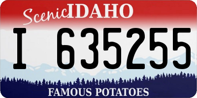 ID license plate I635255