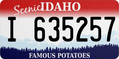 ID license plate I635257