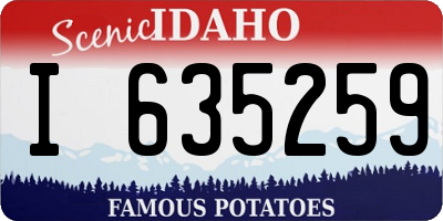 ID license plate I635259