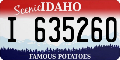 ID license plate I635260