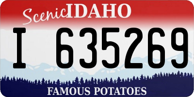 ID license plate I635269