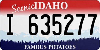 ID license plate I635277