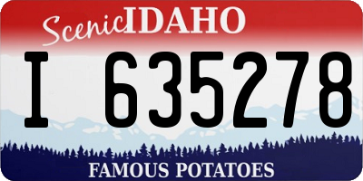 ID license plate I635278