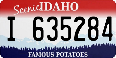 ID license plate I635284
