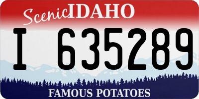 ID license plate I635289
