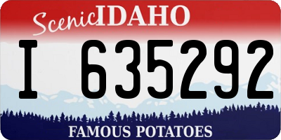 ID license plate I635292