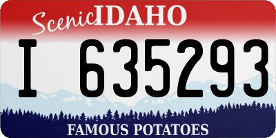 ID license plate I635293