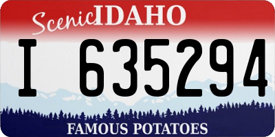 ID license plate I635294
