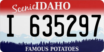 ID license plate I635297
