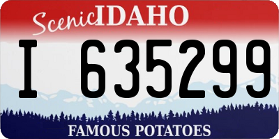 ID license plate I635299