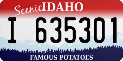 ID license plate I635301