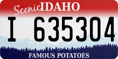 ID license plate I635304