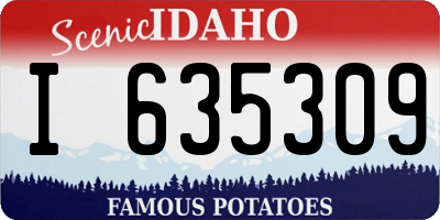 ID license plate I635309