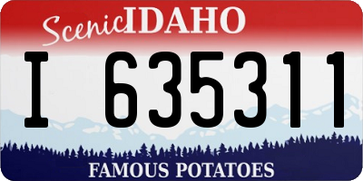 ID license plate I635311