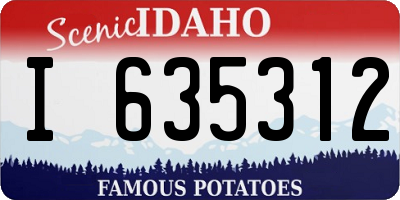 ID license plate I635312