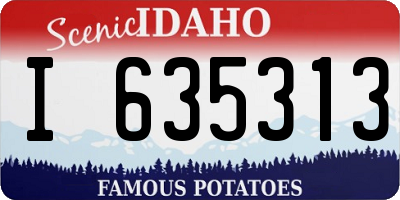 ID license plate I635313