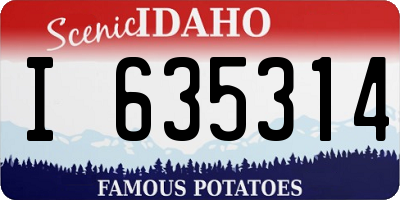 ID license plate I635314