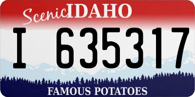 ID license plate I635317