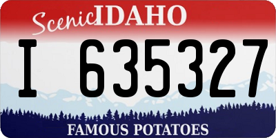 ID license plate I635327